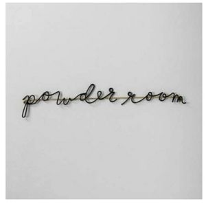 Powder room wall decoration